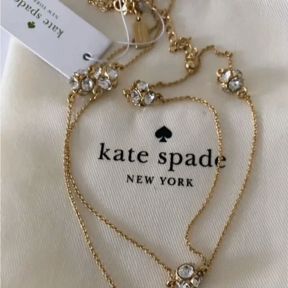 Kate Spade ♠️ Lady Marmalade Rose Gold/Clear Crystal Necklace.
NWT - Picture 4 of 12